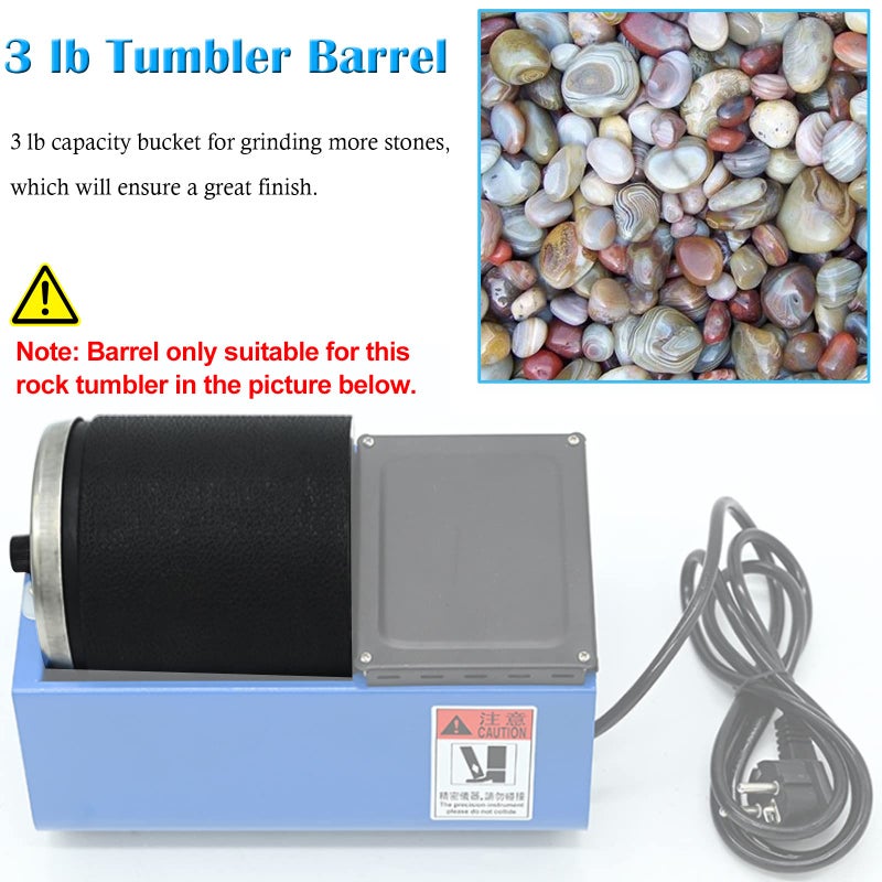 Dpwrrot 3lb Replacement Barrel for Rock Tumbler  Spare Parts-Transparent Barrel for Rock Tumbler (Hobby Barrel) - Image 3